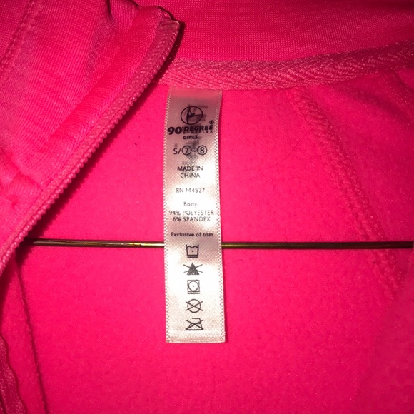 7/8 girl zip up for fall bright pink - Picture 3 of 3
